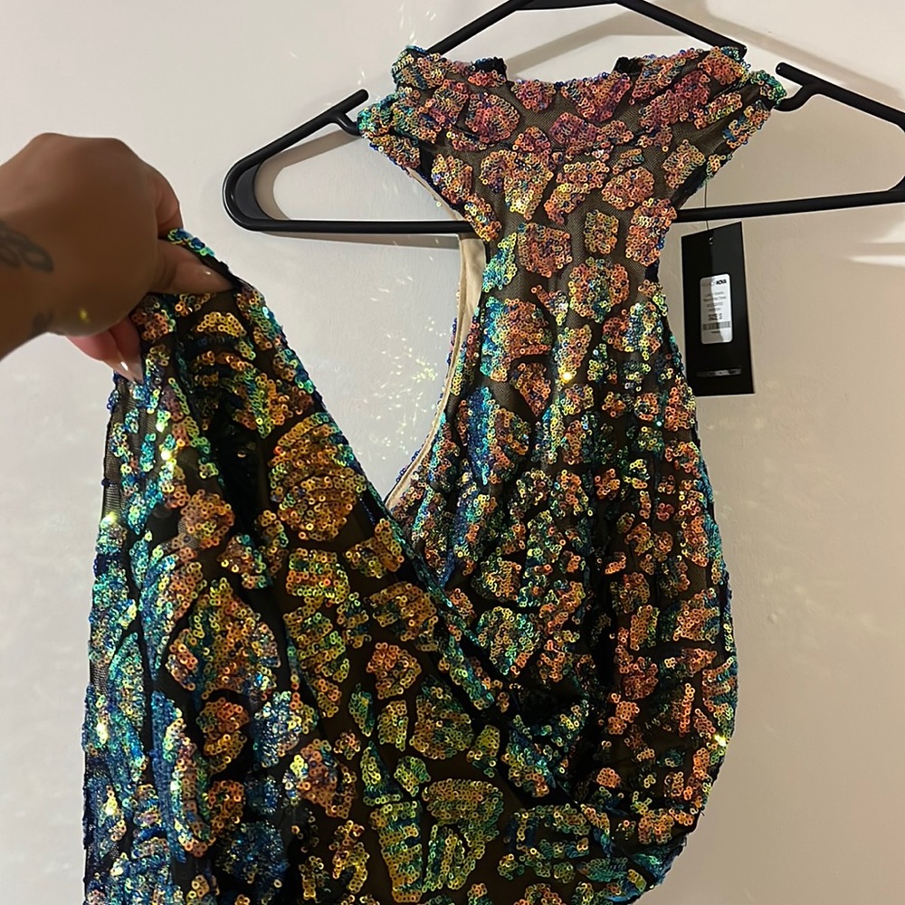 Iridescent Sequin prom dress